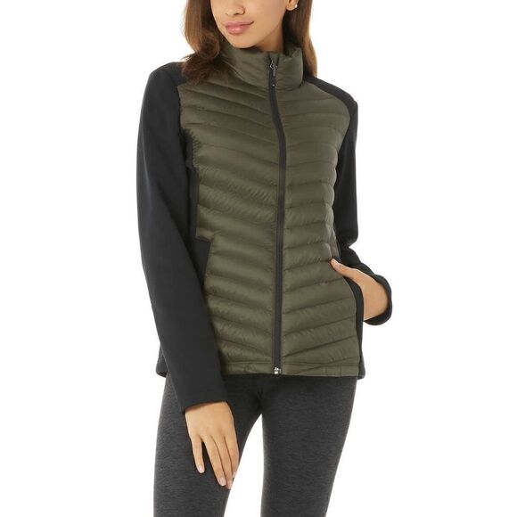 NEW! 32 DEGREES Ladies Mixed Media Quilted Lightweight Warm Puffer Jacket - Picture 3 of 15